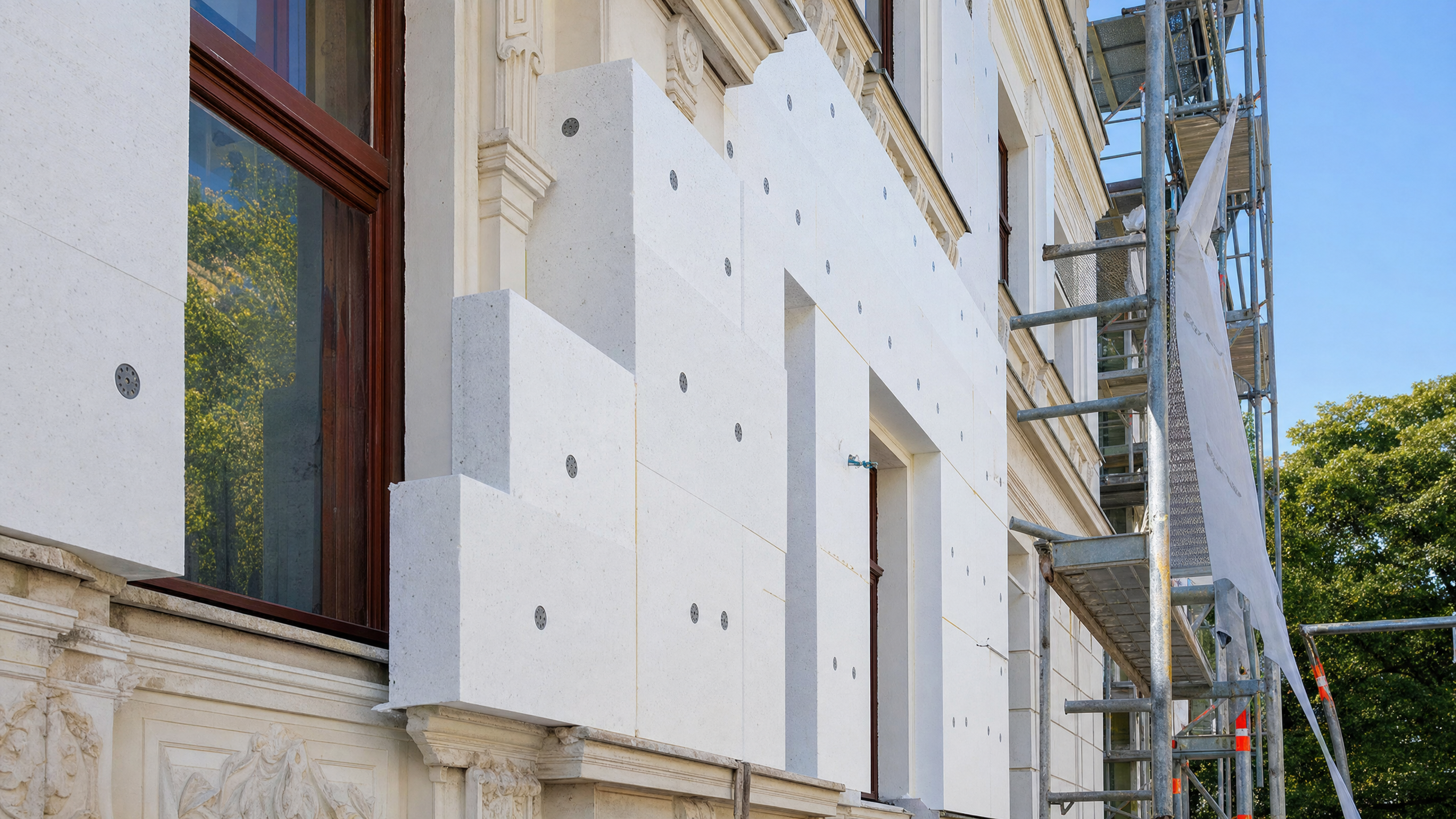 Fassade dämmen Altbau Berlin - WDVS Dämmung Installation