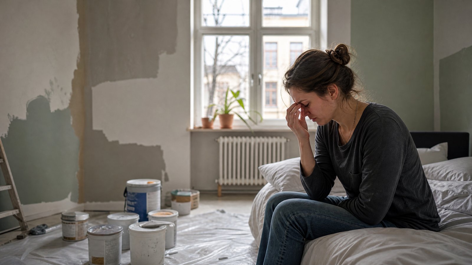 Illustration zu: Die unsichtbare Gefahr: Herkömmliche Farben und ihre Auswirkungen - Nachhaltige Wandfarben im Schlafzimmer: Gesundes Wohnklima in Berlin-Mitte