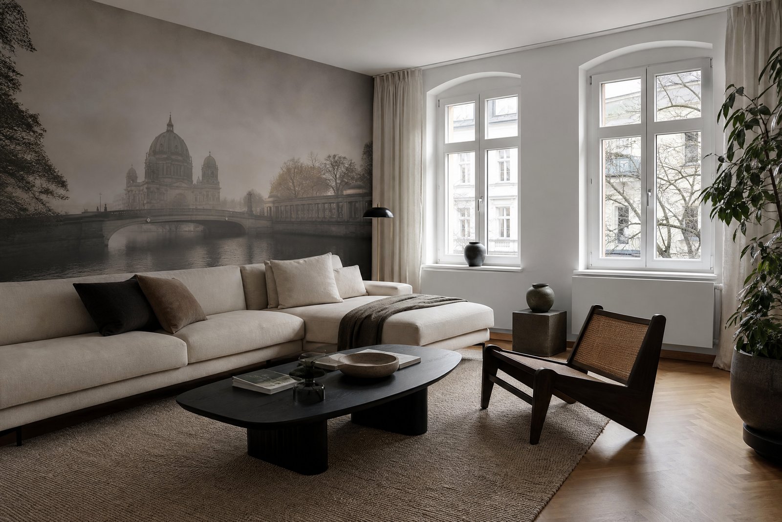 Illustration zu: Fototapeten: Fenster zu neuen Welten - Tapeten-Trends 2026: Vliestapeten, Fototapeten und moderne Wandgestaltung für Ihr Zuhause