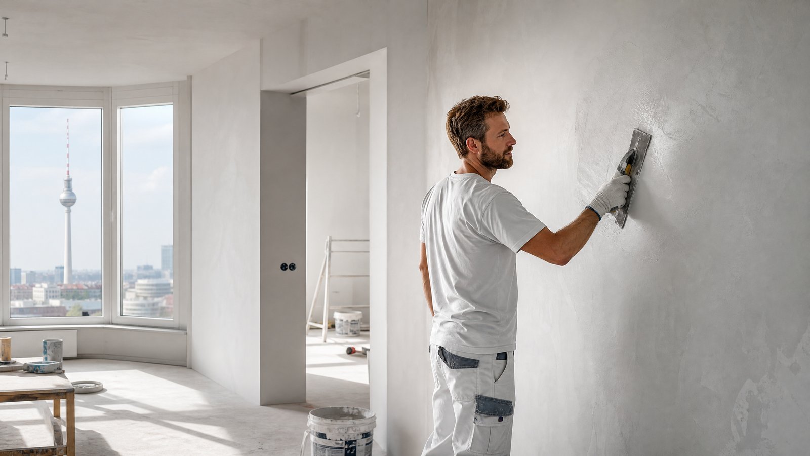 Illustration zu: Die Bedeutung glatter Wände in der modernen Raumgestaltung - Glatte Wände im Trend: Spachteltechniken von Q1 bis Q4 für perfekte Oberflächen