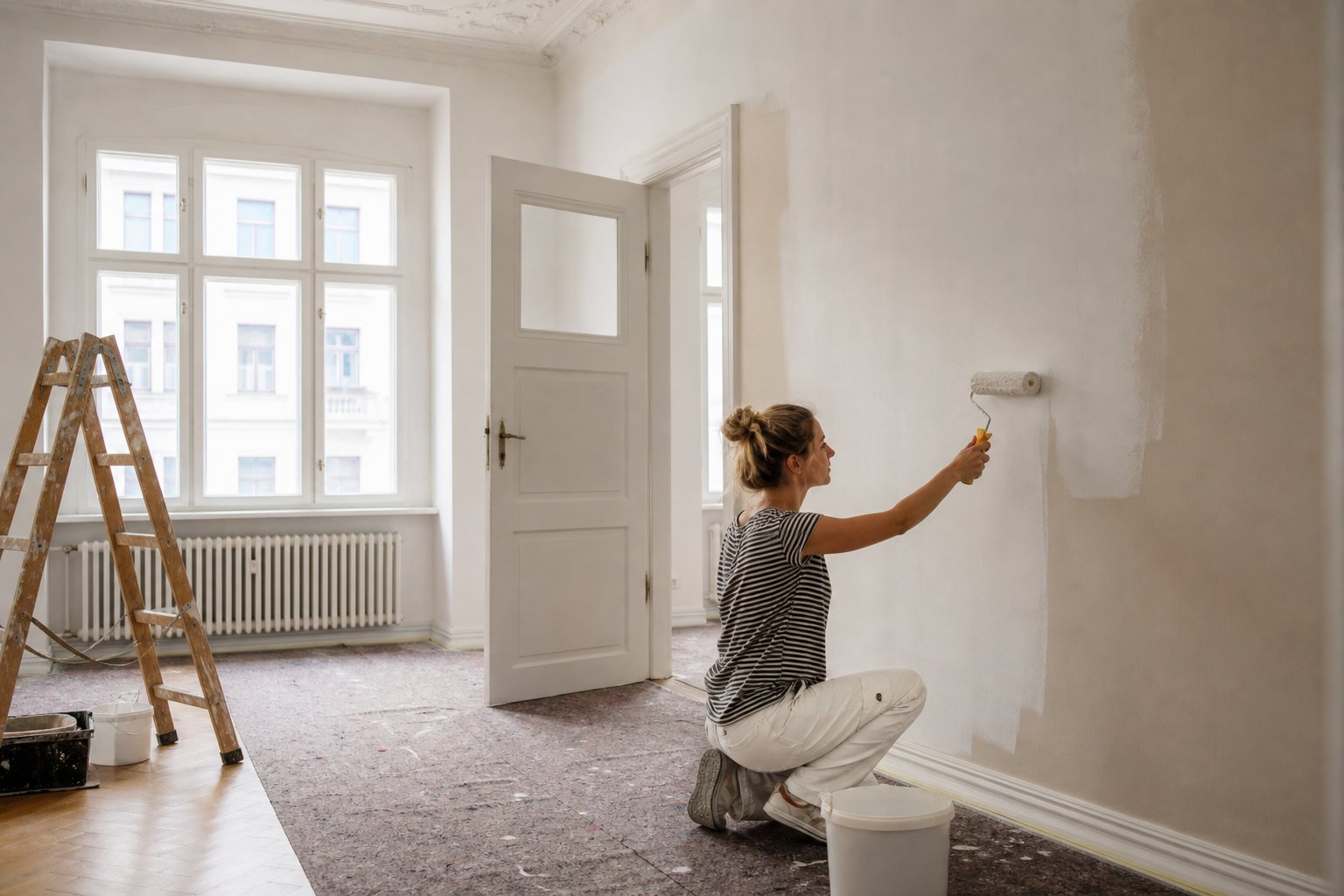 Illustration zu: Einführung: Schönheitsreparaturen im Mietrecht - Schönheitsreparaturen beim Auszug: Was Mieter wirklich streichen müssen